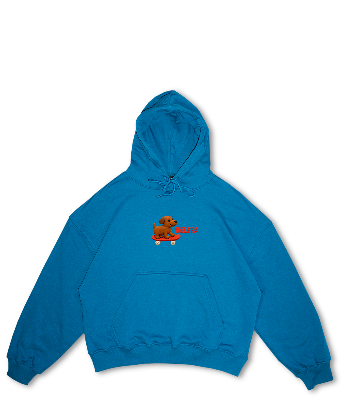 SKATE DOG パーカー スケートドッグ　ミニチュアダックスフンド　XL Skate Dog Hoodie - Wide Cropped 100% Cotton French Terry | nelepa2020