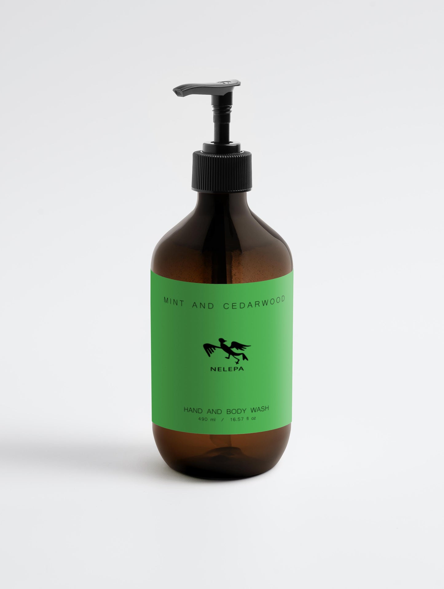 Nelepa Hand & Body Wash Peppermint & Dark Cedar 490ml