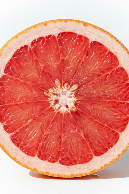 Fresh pink grapefruit macro